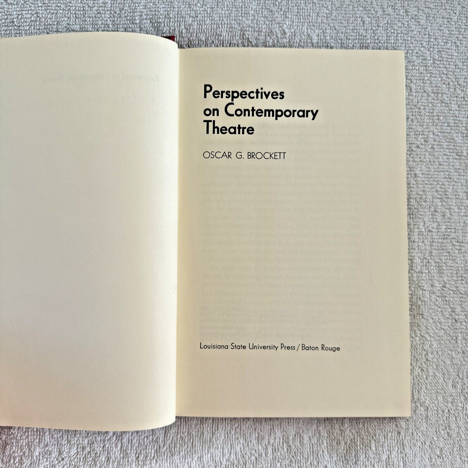 Perspectives on Contemporary Theatre