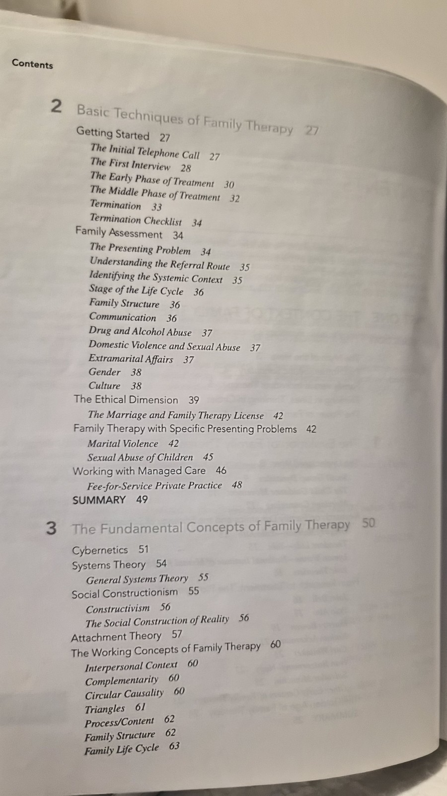 Family Therapy Concepts and Methods: Davis & Nichols (see photos:)