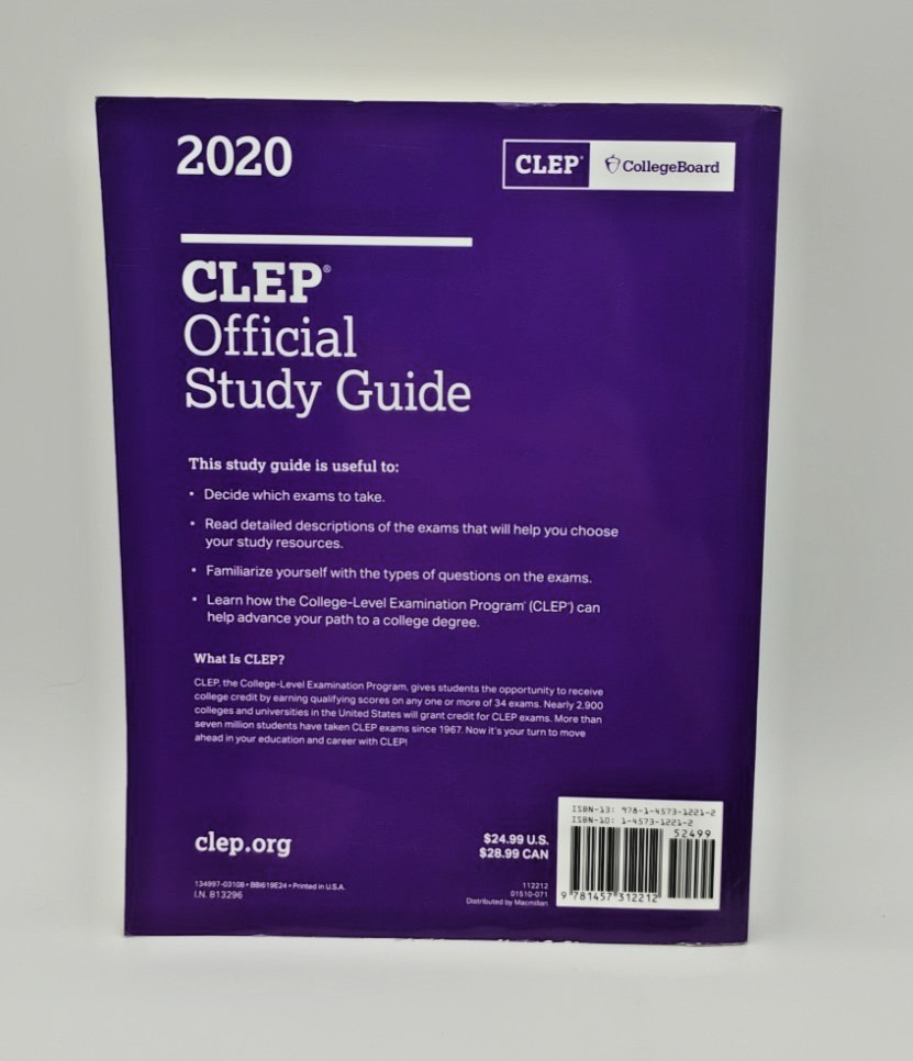 CLEP Official Study Guide 2020 College Board Exam Prep Paperback 9781457312212