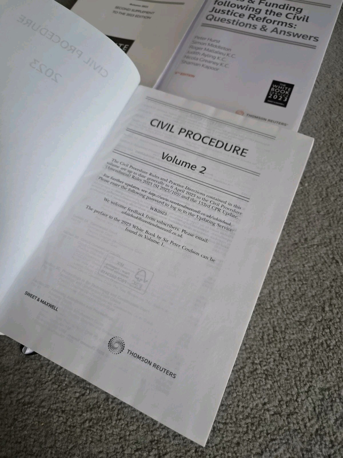 The White Book Civil Procedure Vol 1&2 2023 2nd Supplement & Costs & Funding Q&A