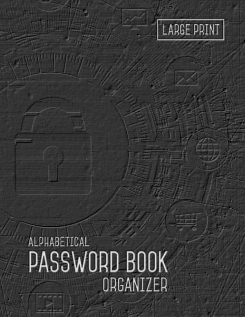 Password Book Organizer Alphabetical: 8.5 x 11 Notebook with Tabs…