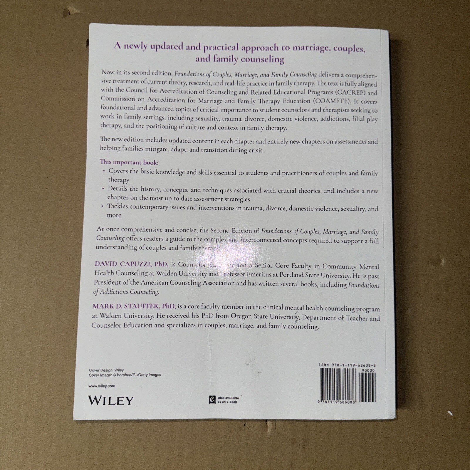 Foundations of Couples, Marriage, and Family Counseling, 2nd edition