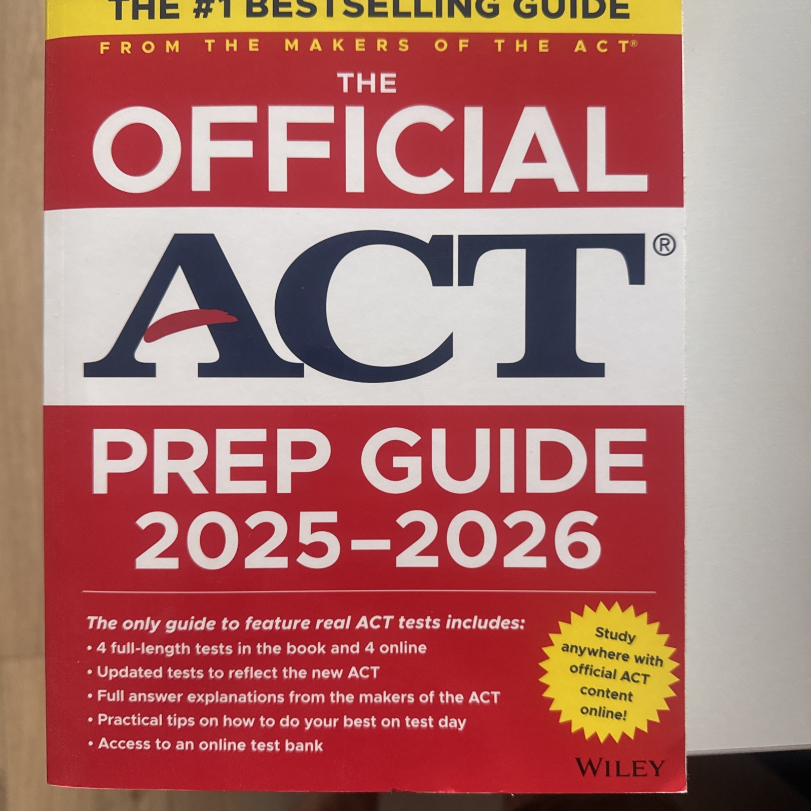 Official ACT Prep Guide 2025–2026 Book + Online Course – Brand New