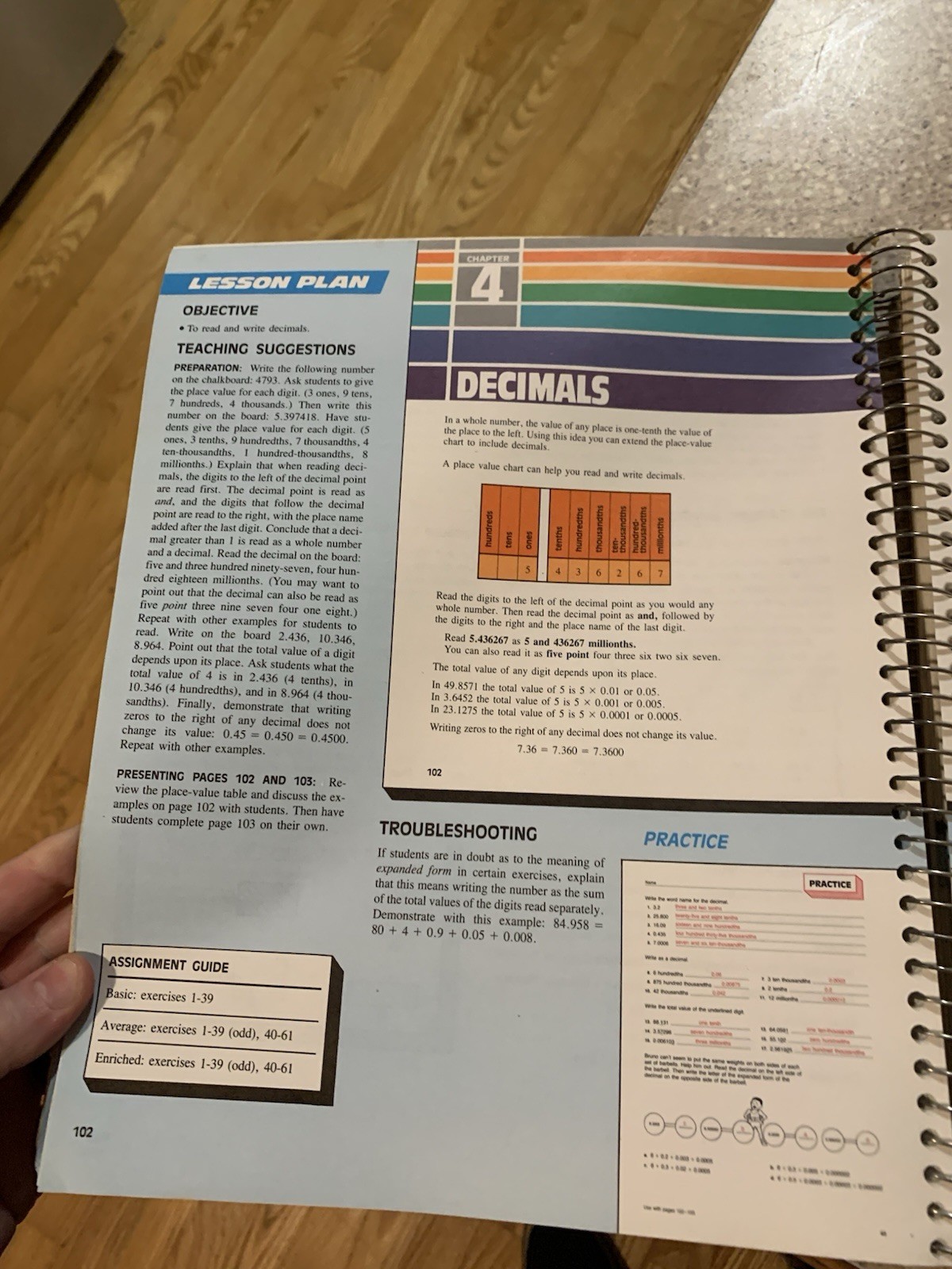 Vintage Student and Teacher’s Edition – Riverside Mathematics 1987 Grade 7