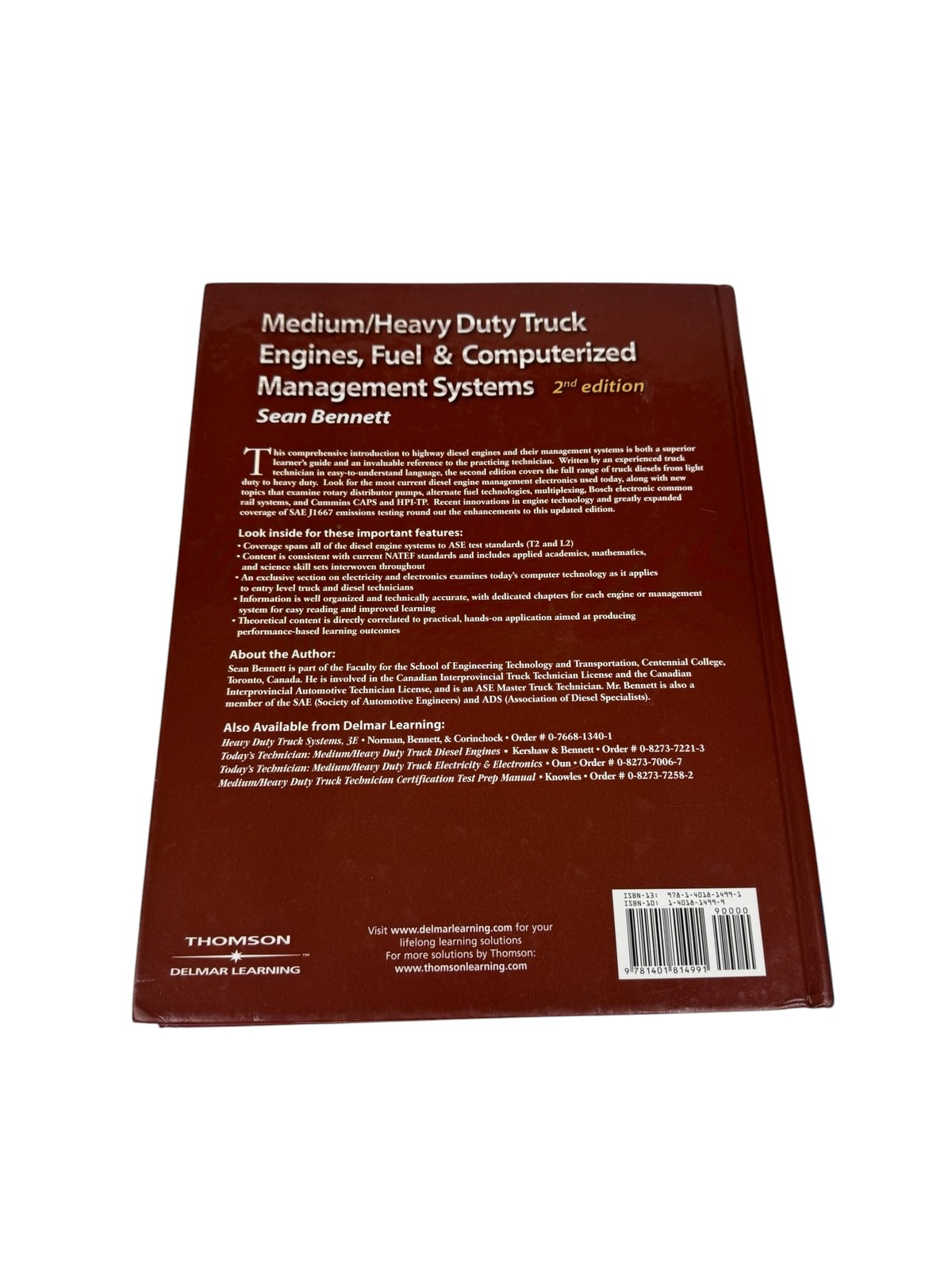 Medium/Heavy Duty Truck Engines Fuel & Computerized Mgmt Systems 2nd Ed Bennett