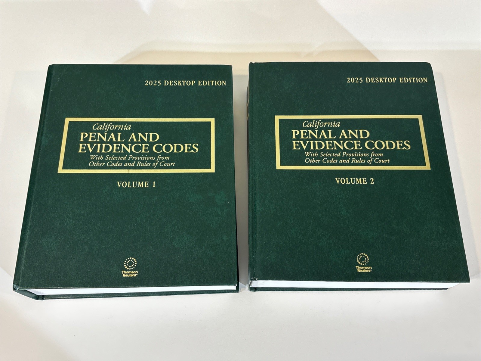 California Penal And Evidence Codes 2025 Desktop Edition Thomson Reuters Vol 1&2