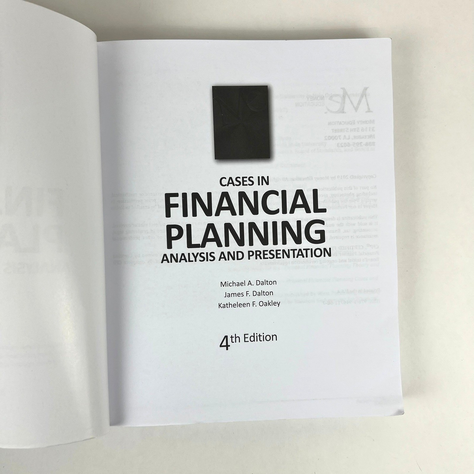 Cases in Financial Planning Analysis and Presentation 4th Edition Dalton VG|PB