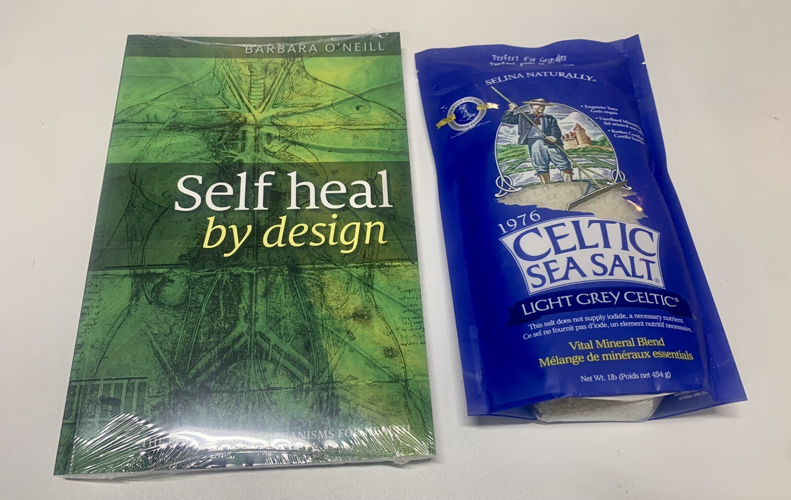 Barbara O’Neill Self Heal By Design Paperback Book + 1 LB Selina Celtic Sea Salt