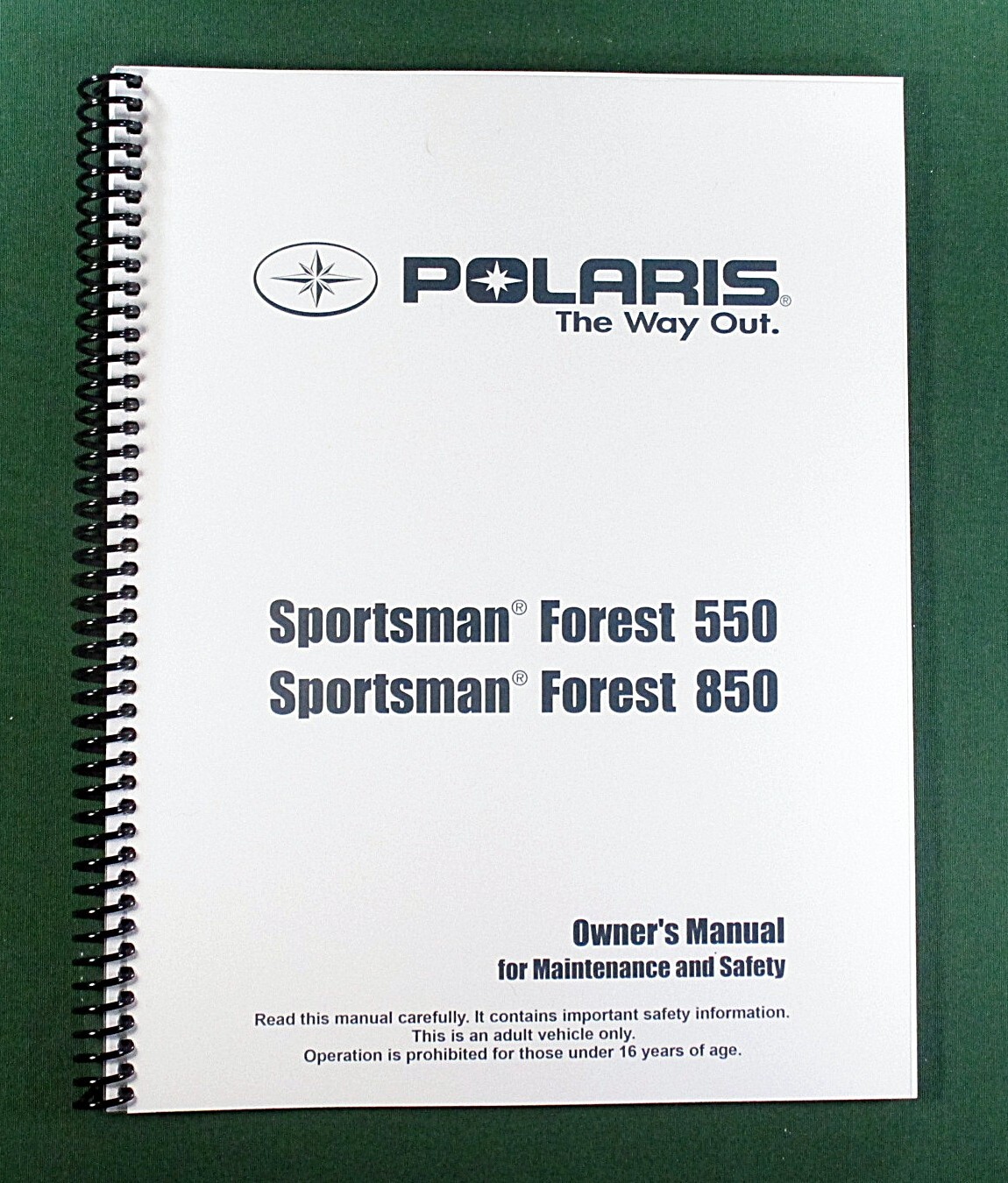 2012 Polaris Forest 550 ATV Owner’s Manual: 142 Pages & Clear Covers!