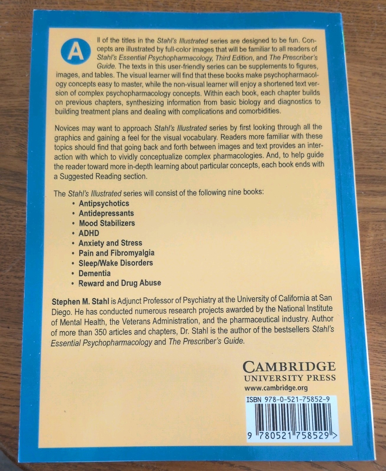Stahl’s Illustrated Antidepressants – paperback, Stephen M Stahl, 0521758521