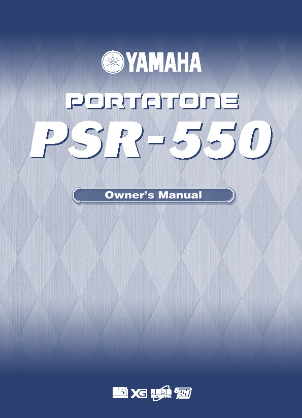 Yamaha PSR-550 Instruction Manual: 160 Pages & Protective Covers!