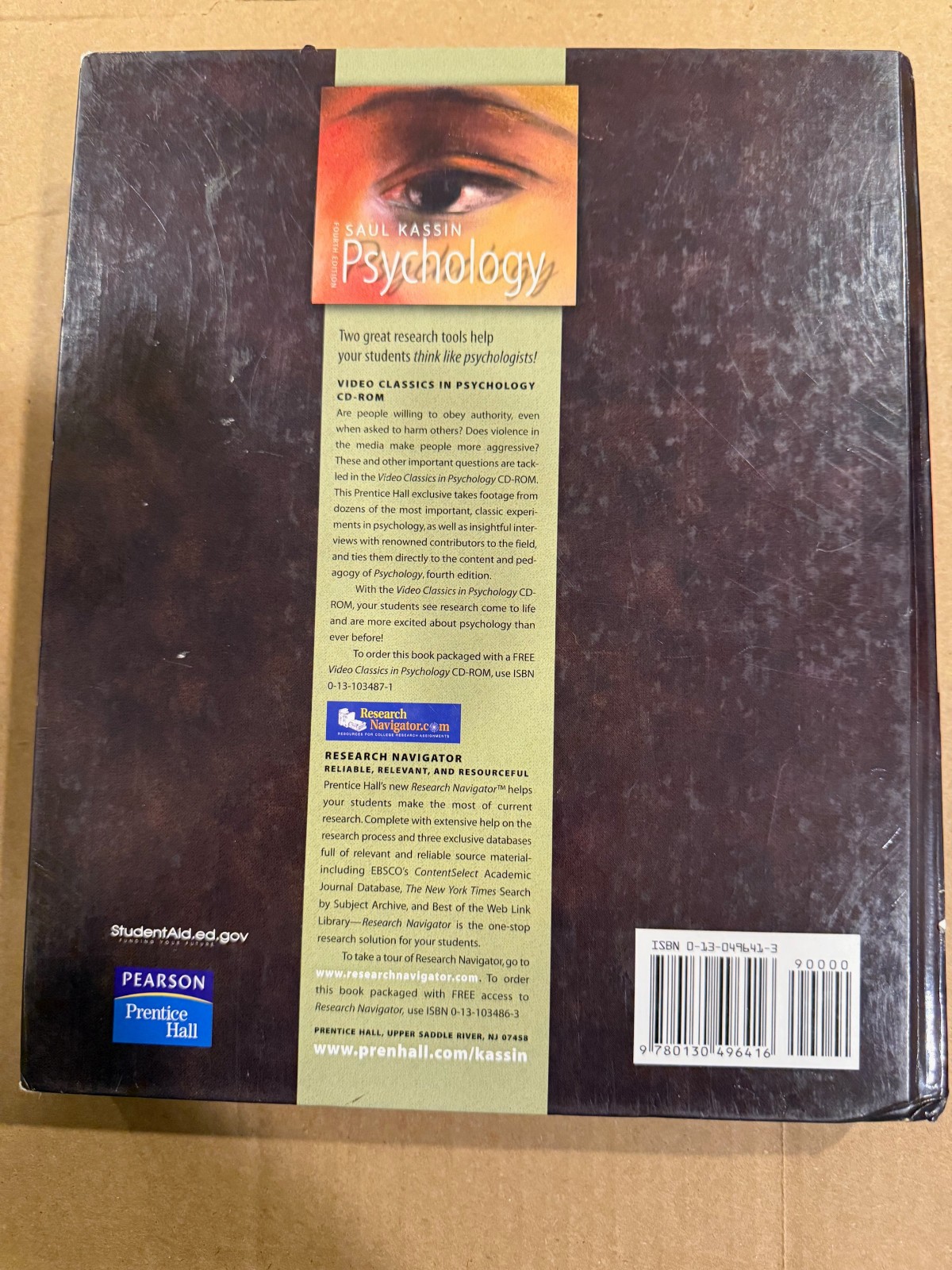Psychology, Fourth Edition Hardcover (July 9 2003, Hardcover) by saul-kassin