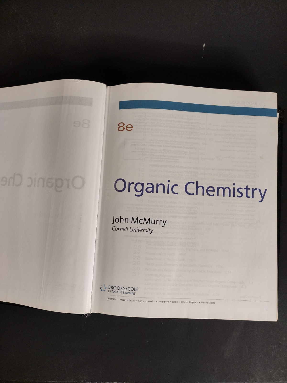 Organic Chemistry by John E. McMurry (2011, Hardcover) College Textbook
