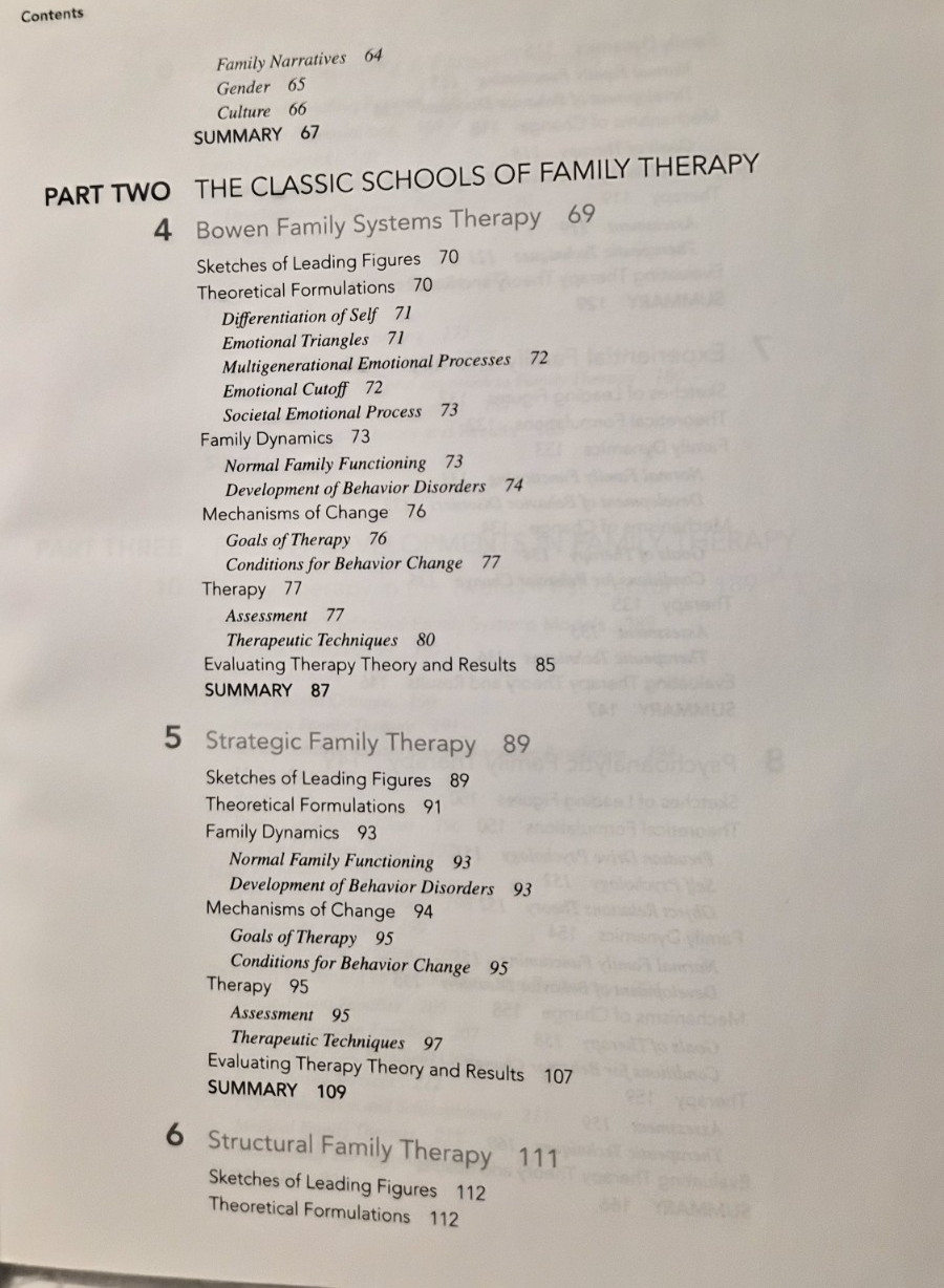 Family Therapy Concepts and Methods: Davis & Nichols (see photos:)