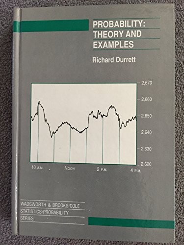 Probability: Theory and Examples (Wadsworth and BrooksCole StatisticsPr – GOOD
