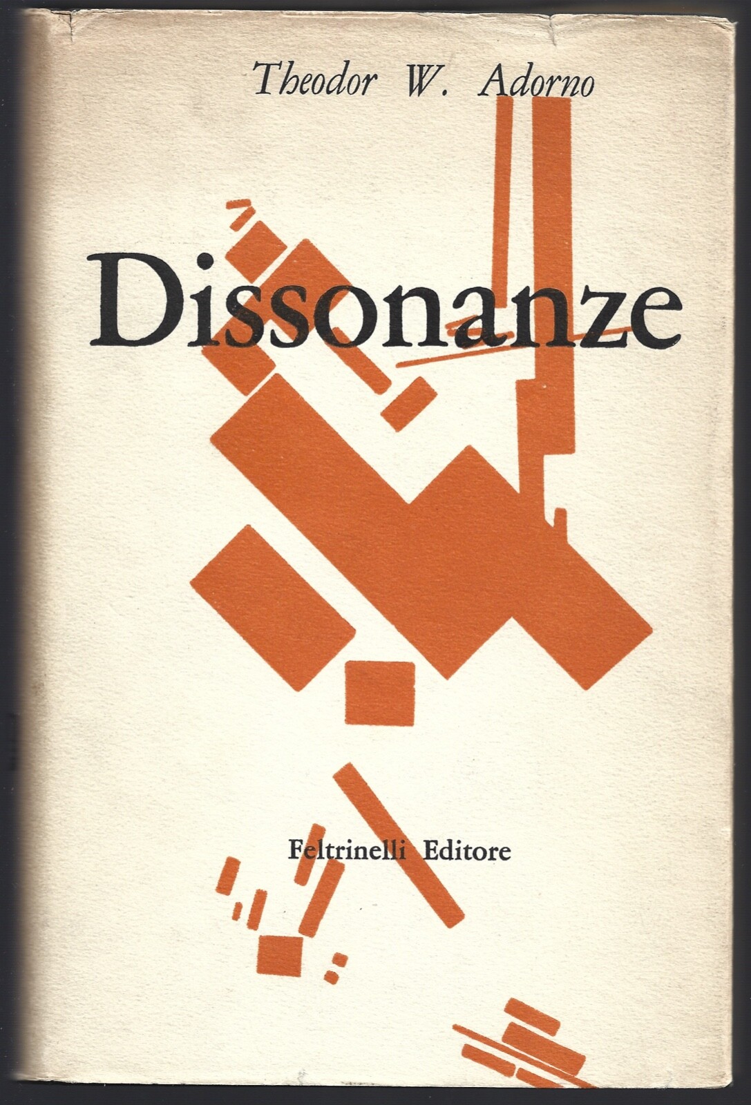 THEODOR W. ADORNO DISSONANZE BOOK PHILOSOPHY CRITICAL THEORY 1959 1ST DJ ITALY