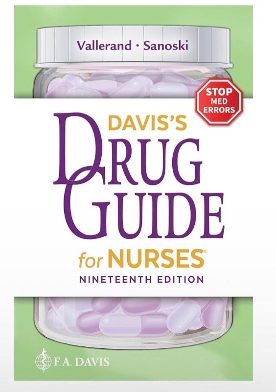 Davis’s Drug Guide for Nurses Paperback **NEW**