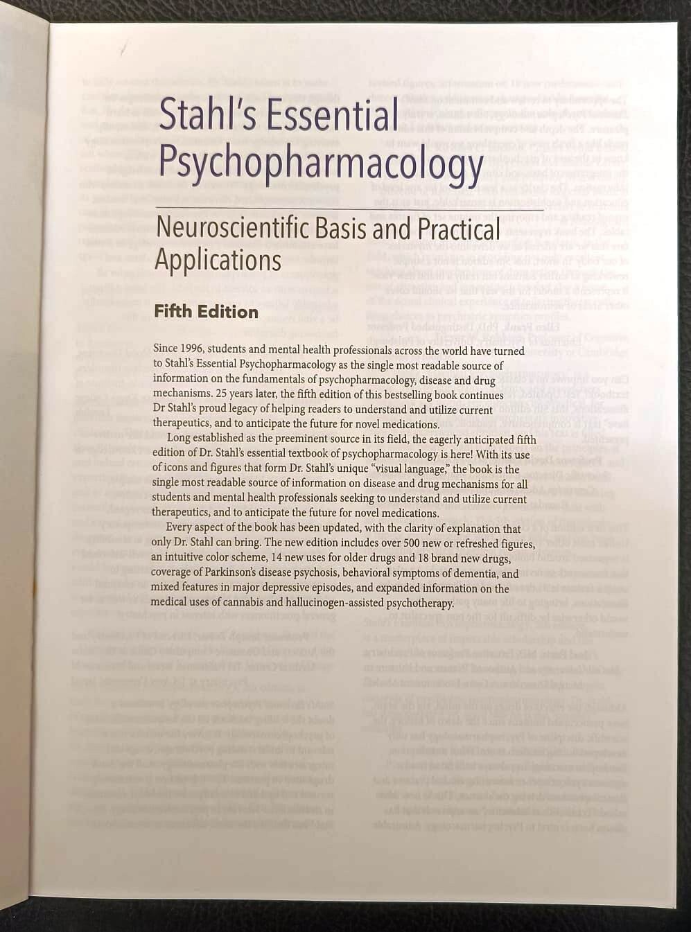 Stahl’s Essential Psychopharmacology Neuroscientific