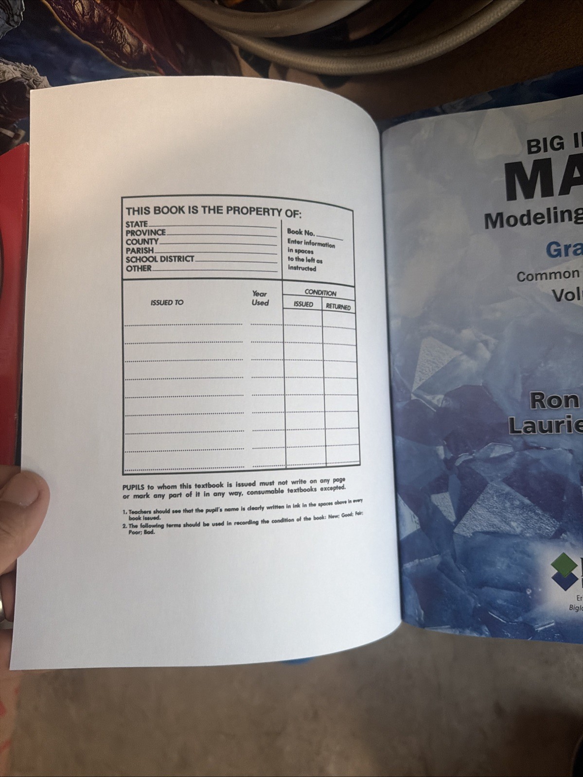 Big Ideas Math Workbook – Grade 5 Volume 1 Student Edition