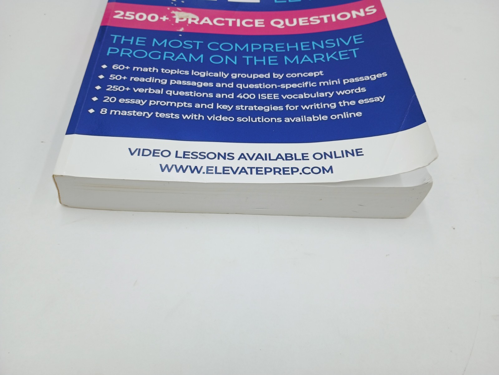 NEW ELEVATE PREP 2021 EDITION ISEE UPPER LEVEL 2500+ PRACTICE QUESTIONS TEXTBOOK