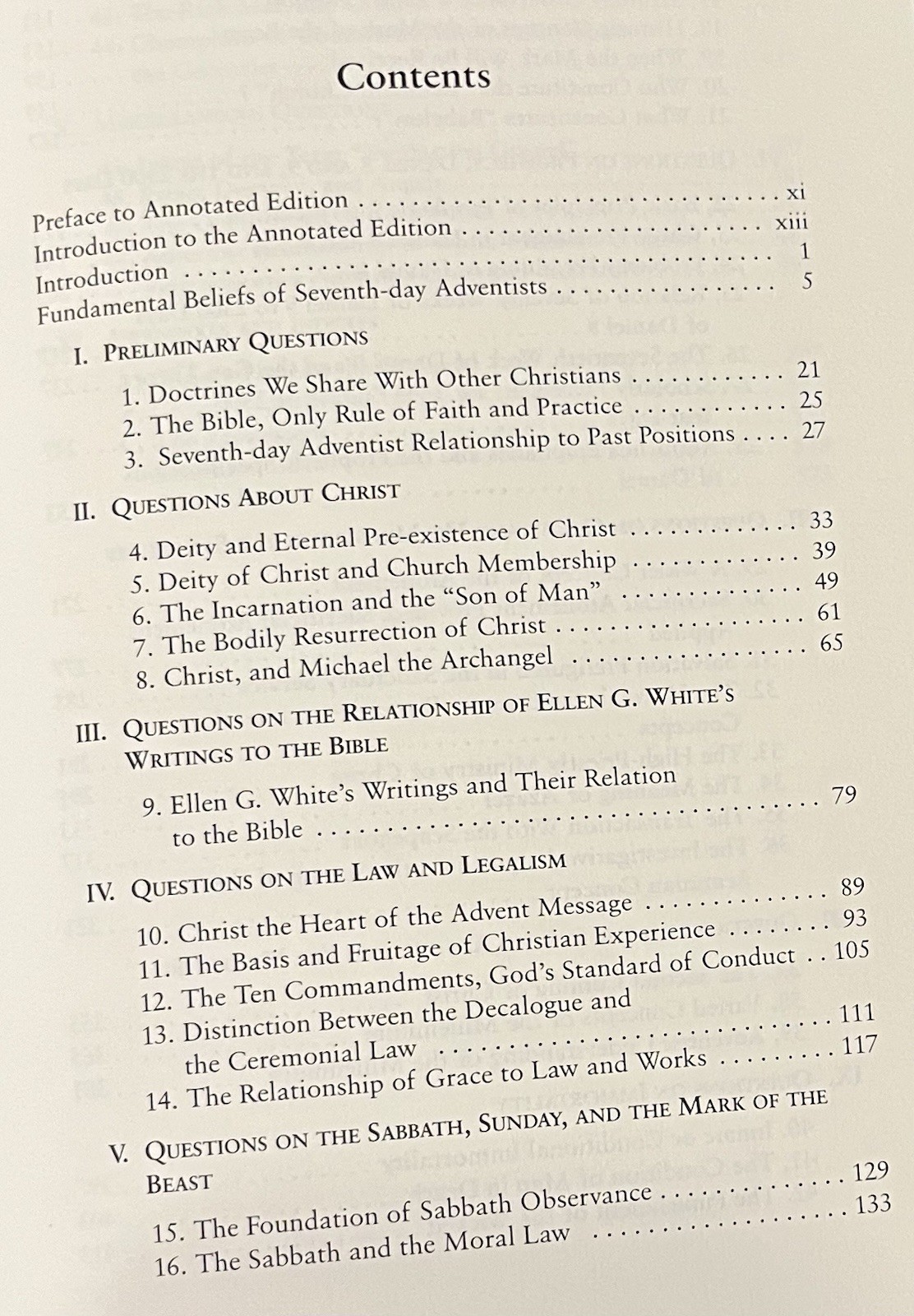 Adventist Classic Library: Questions on Doctrine Annotated Rare Nice binding