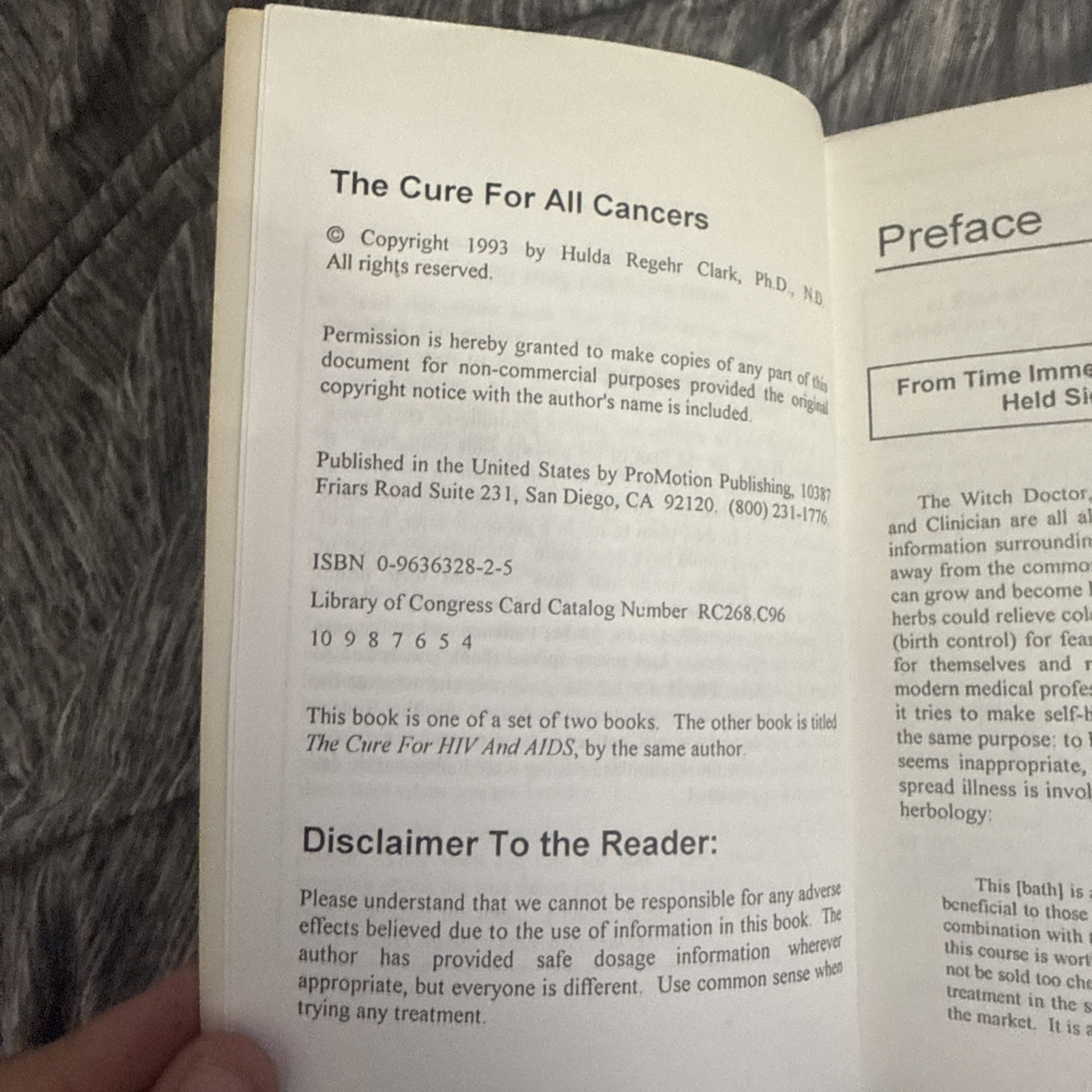 The Cure for All Cancers with 100 Case Histories by Hulda Regehr Clark Ph.D 1993