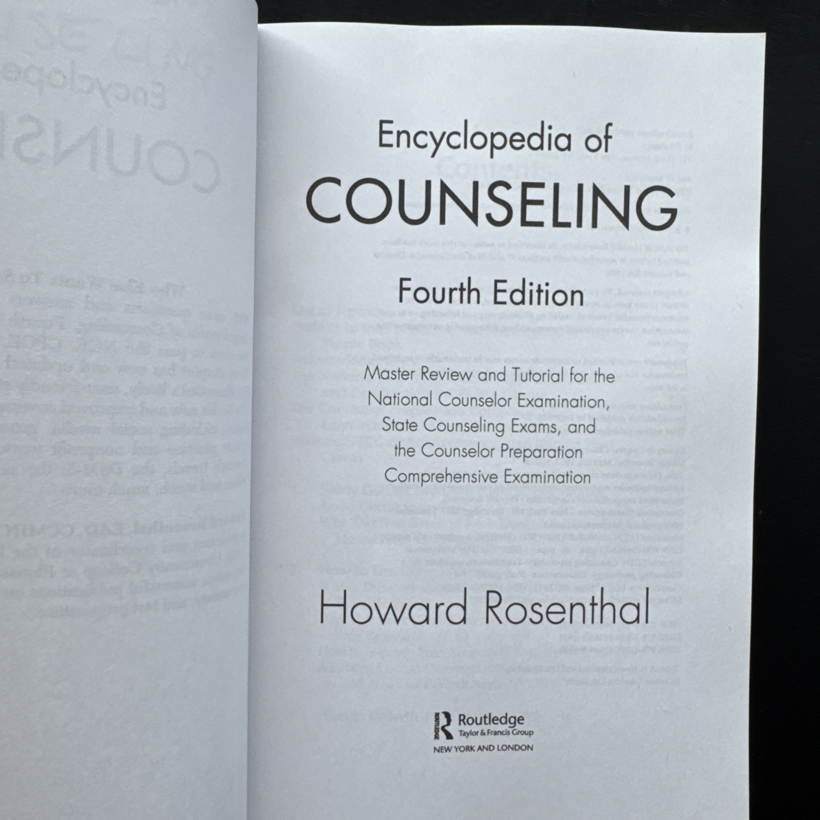 Encyclopedia of Counseling : Master Review and Tutorial for the National…