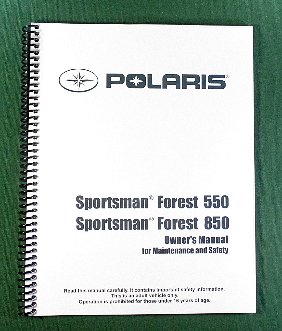2014 Polaris Sportsman Forest 550 ATV Owner’s Manual: 146 Pages & Clear Covers!