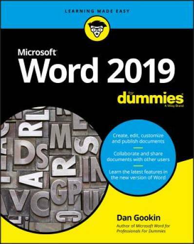 Word 2019 For Dummies – Paperback By Gookin, Dan – GOOD