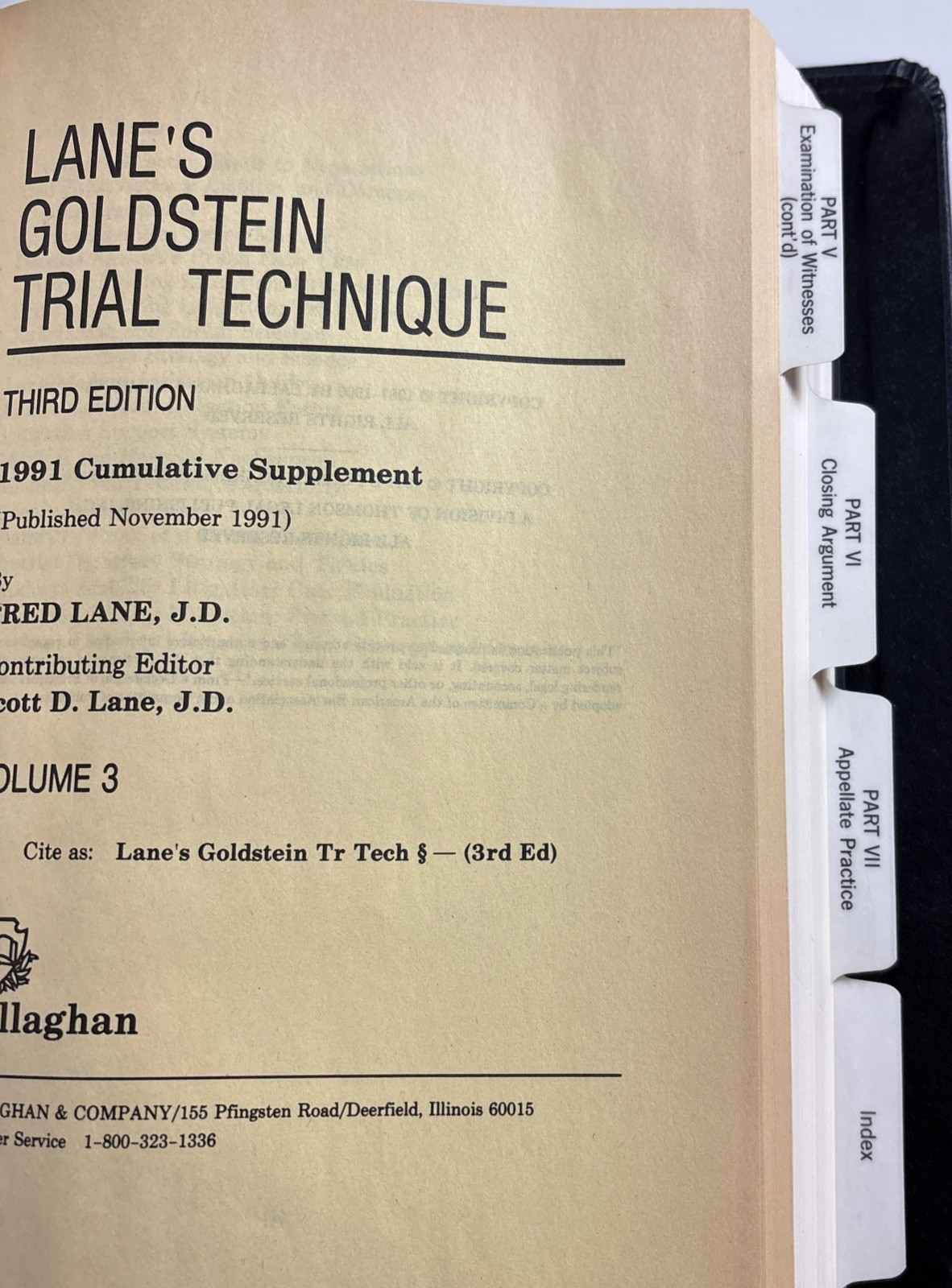 Goldstein Trial Technique 3rd Edition Volumes 2-3