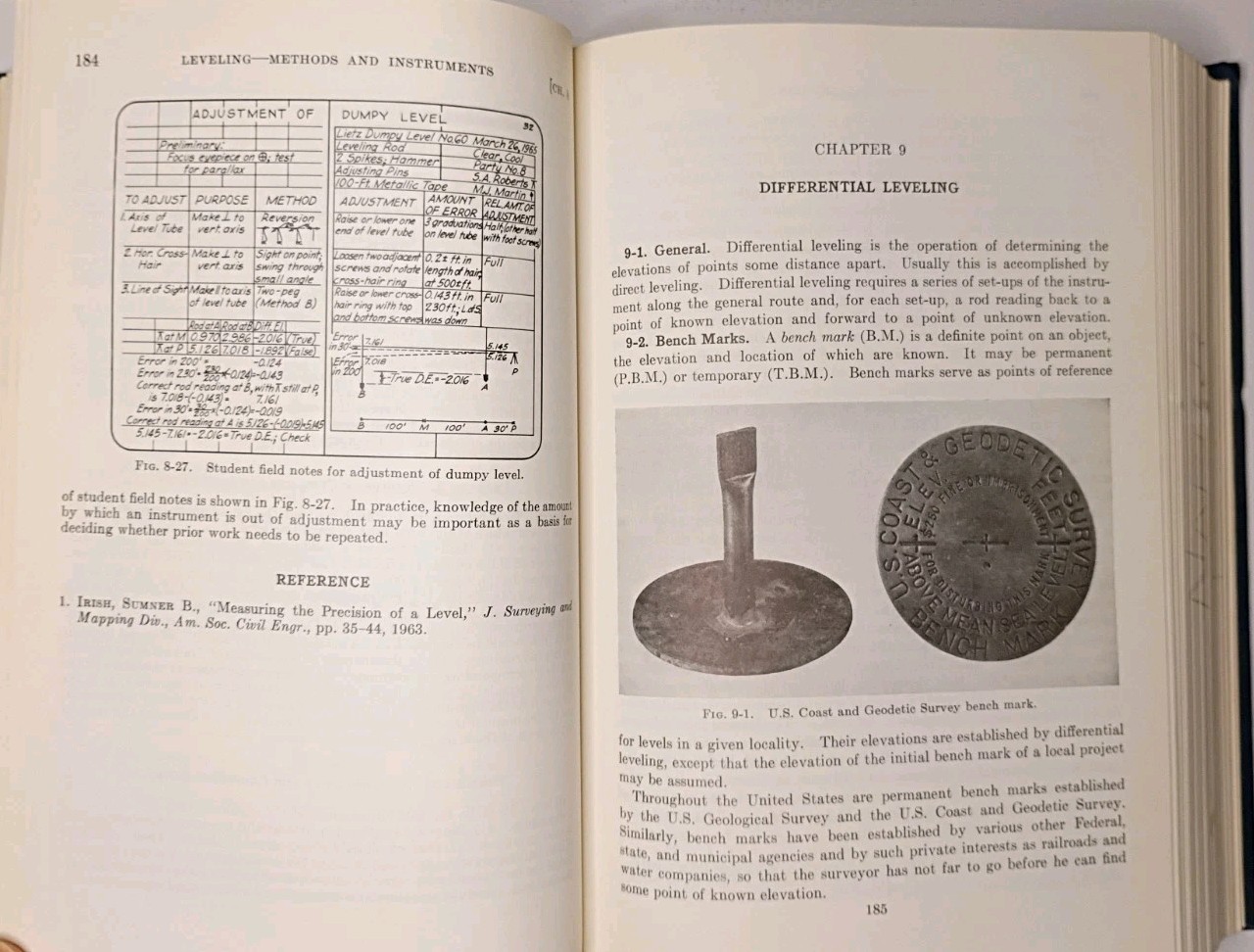 Vintage Surveying Theory And Practice Davis & Foote Fifth Edition 1966 McGraw-Hi