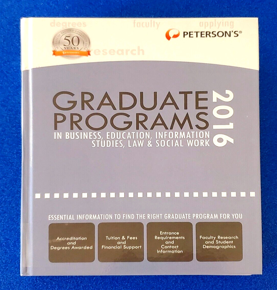 GRADUATE PROGRAMS 2016: IN BUSINESS EDUCATION INFORMATION STUDIES FREE SHIPPING
