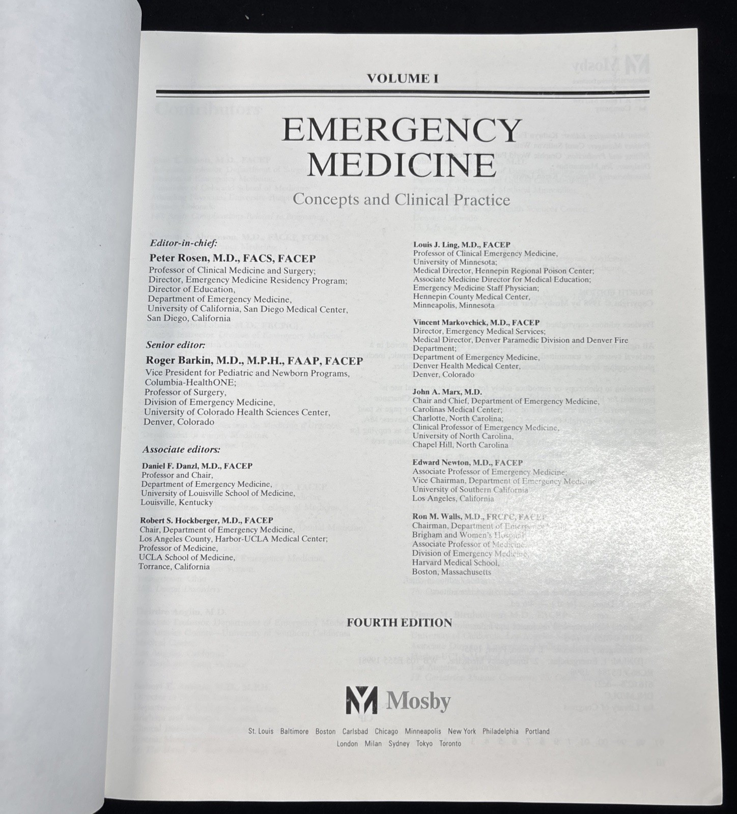 Emergency Medicine Concepts and Clinical Practice Volume 1-3 – 4th Edition ROSEN