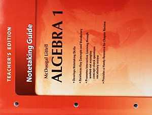 McDougal Littell Algebra 1: Notetaking Guide, Teacher’s – Paperback – Good