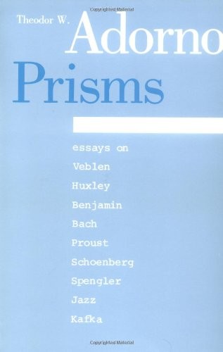 PRISMS (STUDIES IN CONTEMPORARY GERMAN SOCIAL THOUGHT) By Theodor W. Adorno VG