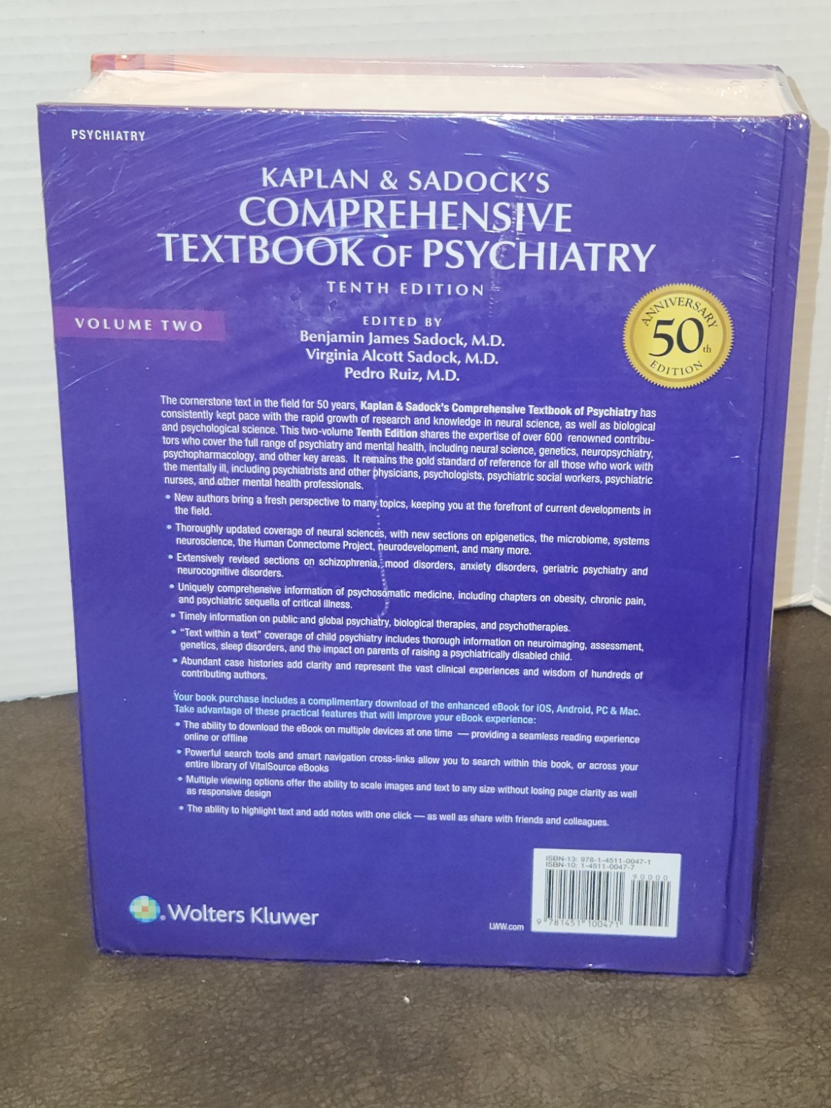 Kaplan & Sadock’s Comprehensive Textbook of Psychiatry 10th Ed Vol 2 NEW SEALED