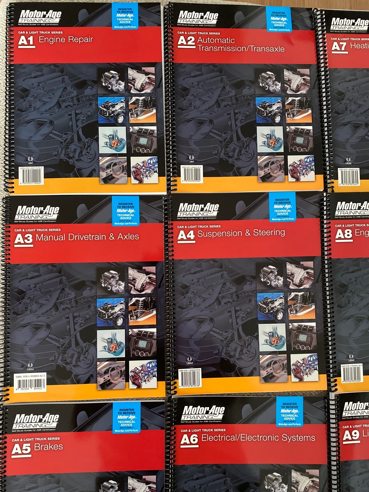 Motor Age Training – A1-A9 Car and Light Truck Study Guide Set – ASE Test Prep