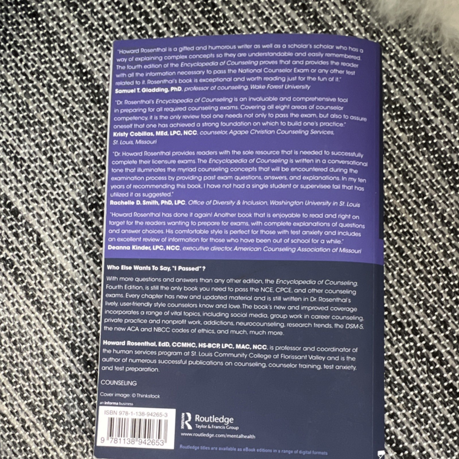 Encyclopedia of Counseling Fourth Edition Howard Rosenthal Psychology