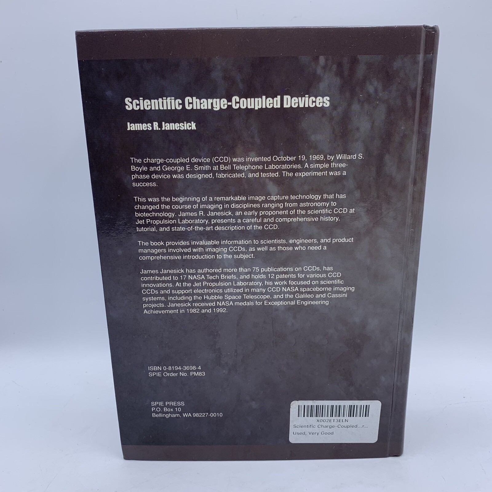 Scientific Charge-Coupled Devices by James R. Janesick 2001 Hardcover Spie Press