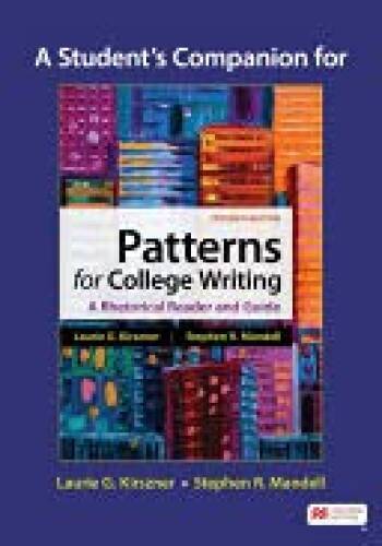 A Students Companion for Patterns for College Writing – Paperback – GOOD