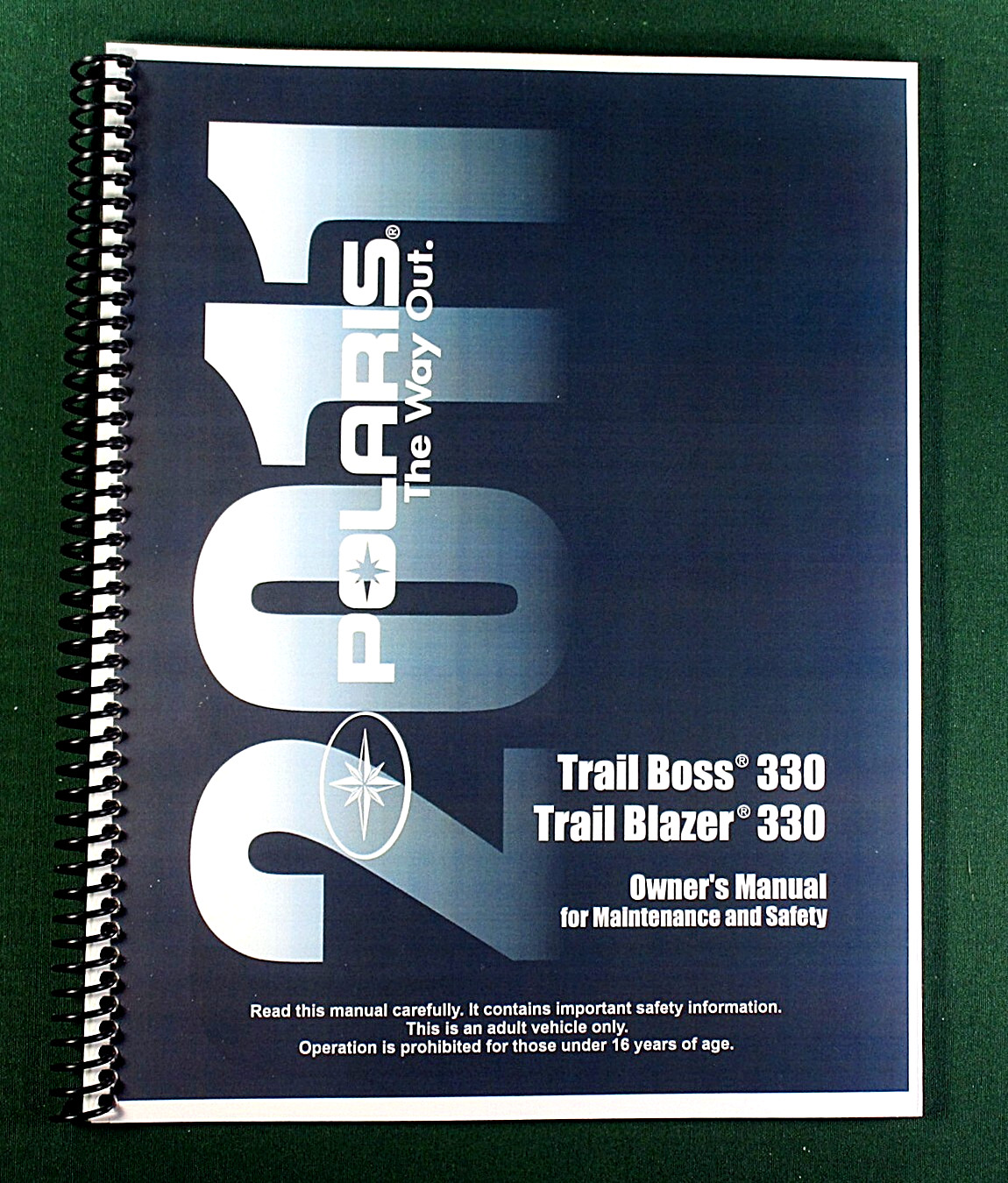 2011 Polaris Trail Blazer 330 ATV Owner’s Manual: 129 Pages & Protective Covers!