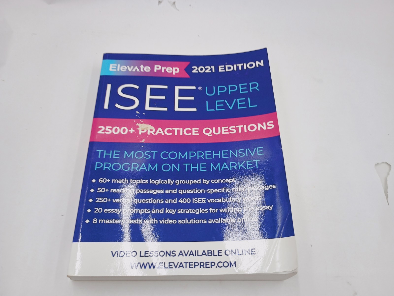 NEW ELEVATE PREP 2021 EDITION ISEE UPPER LEVEL 2500+ PRACTICE QUESTIONS TEXTBOOK