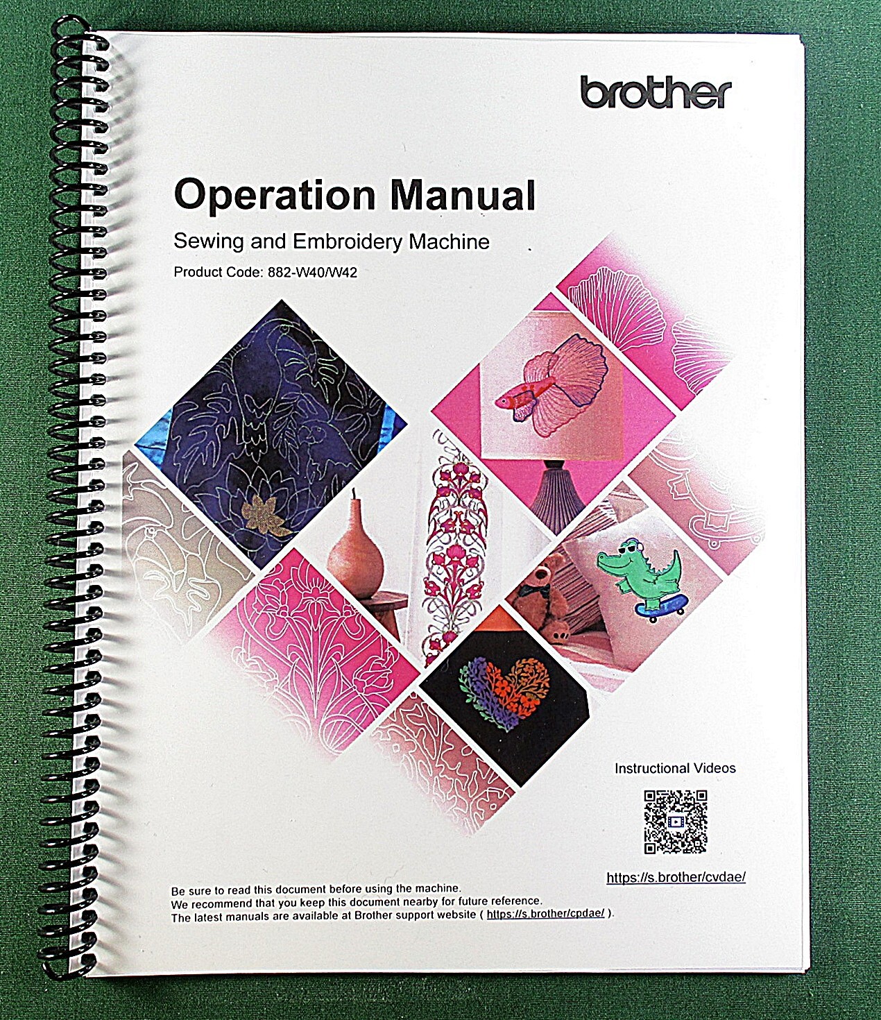Brother Aveneer EV-1 Operation Manual: Full Color 288 pages & Protective Covers