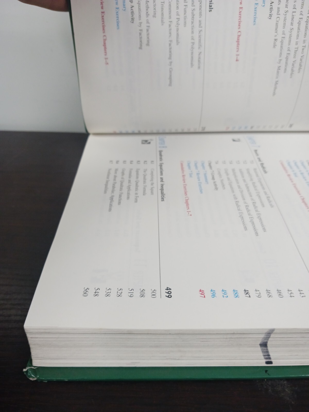 INTERMEDIATE ALGEBRA 8th Edition Hardcover, Lial-Hornsby copyright 2000