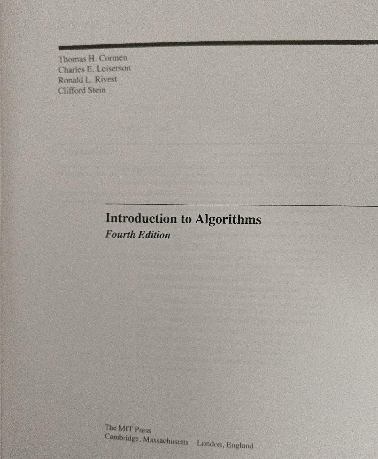 Introduction to Algorithms, 4TH ED, Rivest, Cormen,Stein,Leiser..IMPORT FEE PAID