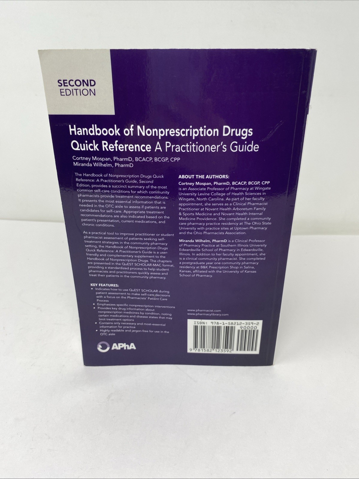 Handbook of Nonprescription Drugs Quick Reference A Practitioner’s Guide 2nd Ed