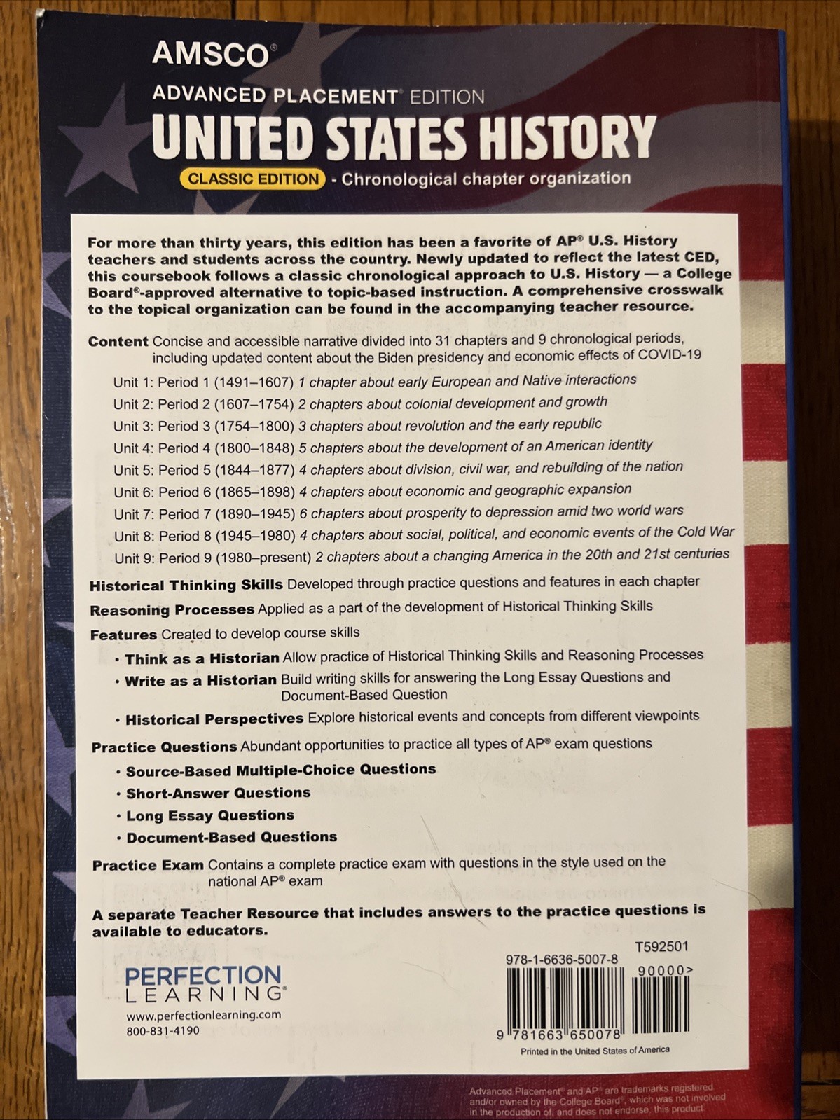 Advanced Placement United States history AMSCO Classic Edition 2025