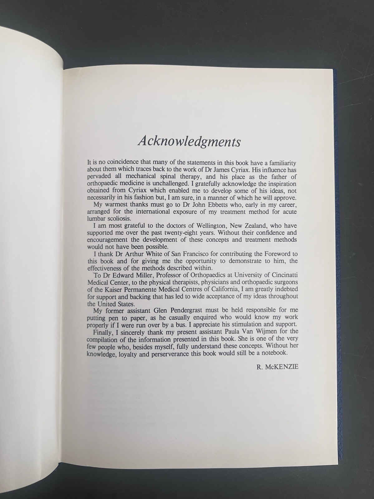 The Lumbar Spine Mechanical Diagnosis Mckenzie 1991 OMM OMT DPT Physical Therapy