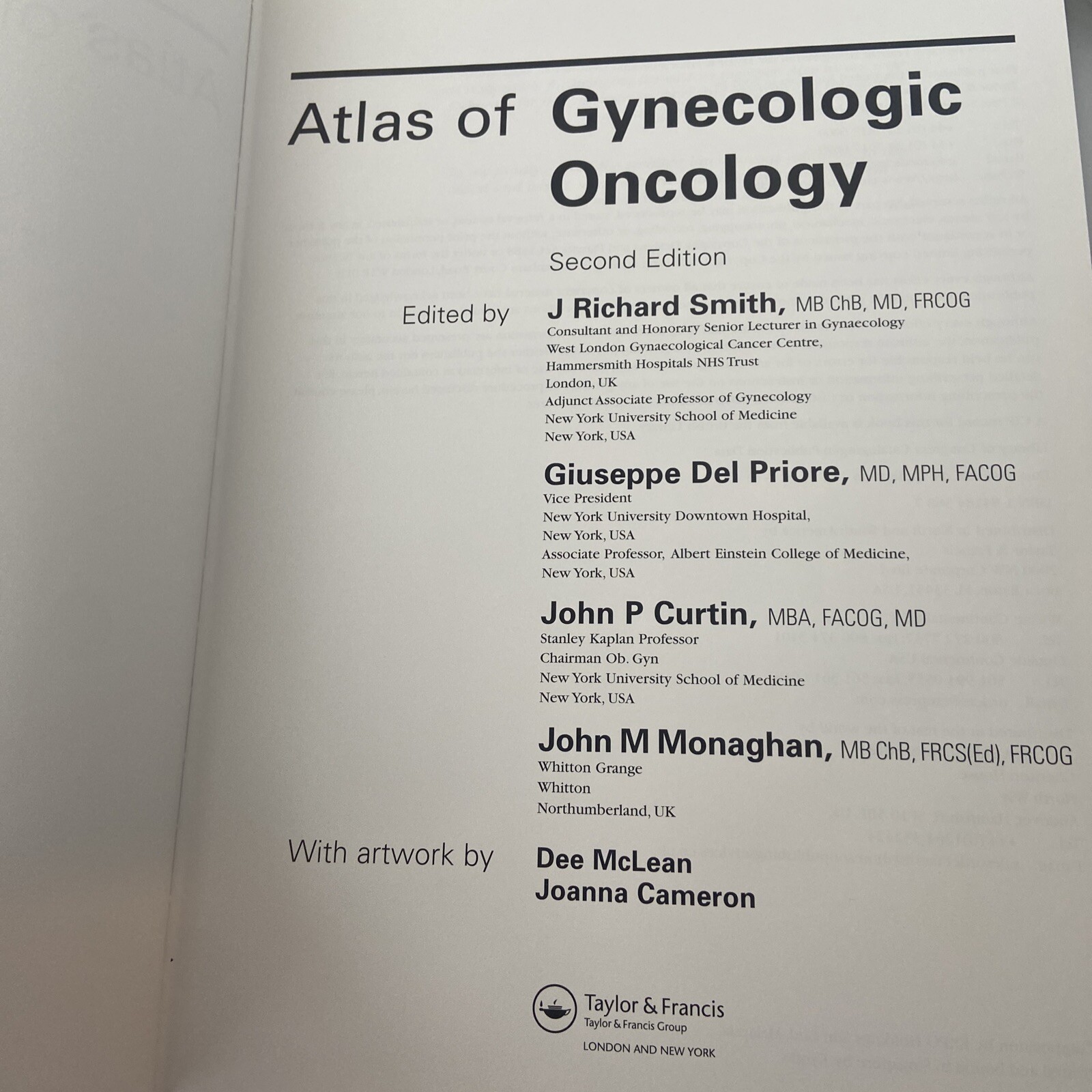 Atlas of Gyneocologic Oncology by Giuseppe del Priore (2005, Hardcover)