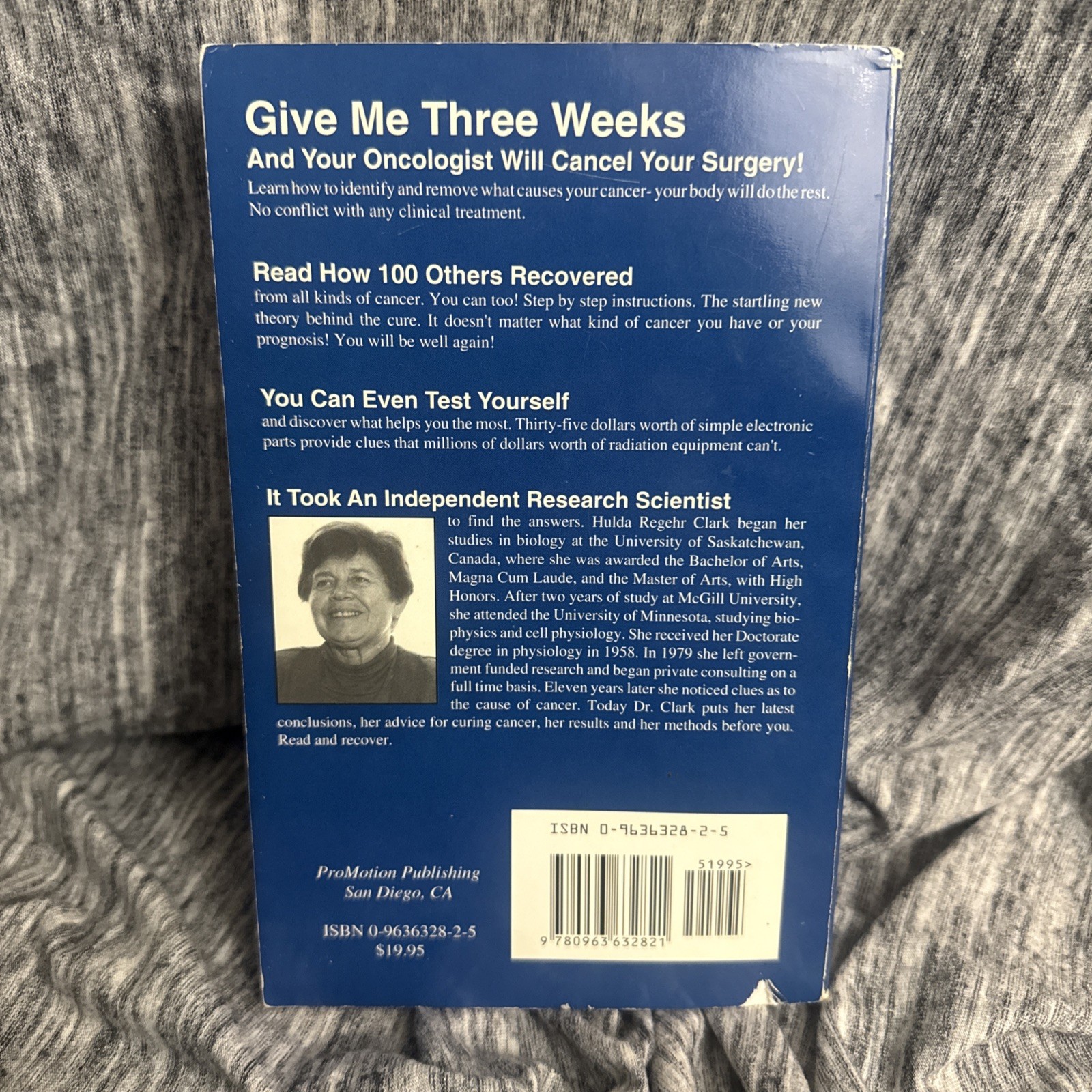 The Cure for All Cancers with 100 Case Histories by Hulda Regehr Clark Ph.D 1993